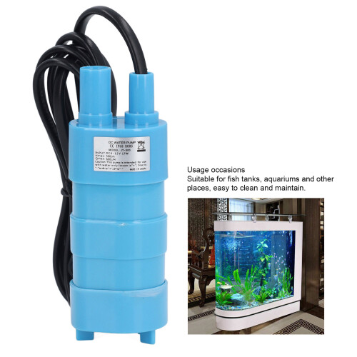 Pompa sommersa 5M di sollevamento 12V blu ABS 600L/H 2
