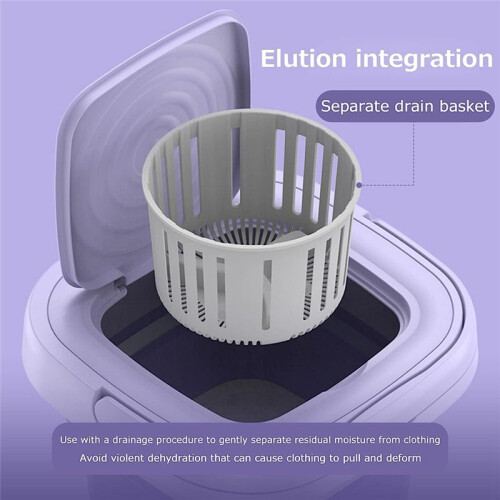 Portable Washing Machine,Folding  Washing Machine Sterilization Drying Washing Machine for Clothes EU Plug Green 2