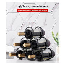Iron Art Wine Rack,Freestanding Vintage Style Wine Bottle Storage Stand Red Wine Bottle Rack Ornaments for Home Use