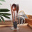 6X Wooden Flatware Set, Wooden Portable Set Chopsticks Spoon Fork Tableware Dinnerware with Black Twining Thread 8