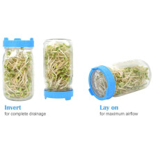 16 Pack Sprouting Lids, Plastic Sprout Lids with Stainless Steel Screen for Wide Mouth Mason Jars, Sprouter Sprout Maker