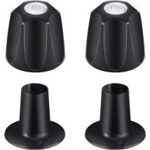 Metal Matte Black Shower Knob 2 Piece Replacement, for Price/Pfister Verve Tub Shower Handle, 2 Faucet Handle Trim Kit