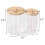 2X Suporte para Cotonetes de Algodão com Tampas de Bambu, Suporte de Acrílico Qtip Distribuidor de Bolas de Algodão 6
