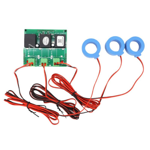 80A 3P Bi-Directional  Meter Module with Modbus-RTU RS485 TTL External 18mm CTs for Current Voltage Measurement
