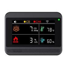 Tuya Wifi Carbon Monoxide Detector 4-in-1 Natural Gas&Temperature&Humidity&CO Detector Home Security Air Quality Monitor