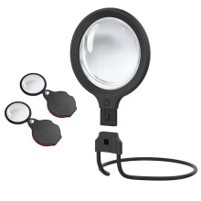 Lente D'Ingrandimento da Indossare al Collo con Luce per Lavori Ravvicinati, Lente D'Ingrandimento Portatile Illuminata da 5,5 Pollici 5X per Leggere