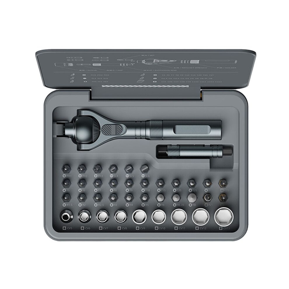 Duka 40-In-1 Multi-Purpose Ratchet Wrench Screwdriver Rs2 Magnetic Bits Tools Set Diy Household Repair Tool 4714067294727