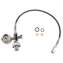 New PCP Air Fill Station Charging Adapter for Diving Cylinders with G5/8 Inch Din Adaptor and 50cm Spring Hose