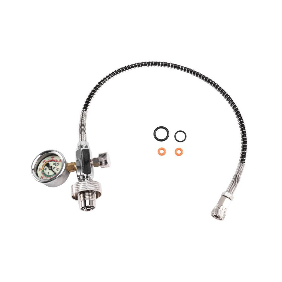 New Pcp Air Fill Station Charging Adapter For Diving Cylinders With G5/8 Inch Din Adaptor And 50Cm Spring Hose 6031396552754