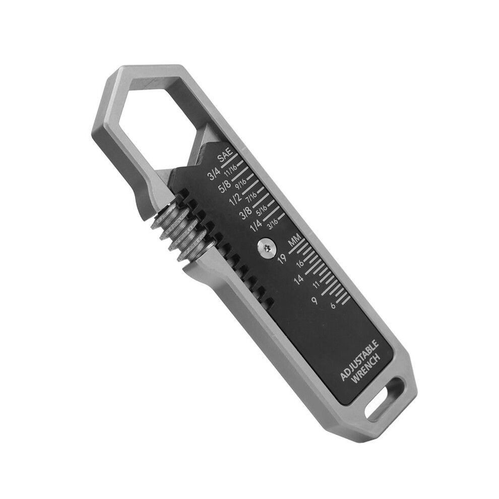 Edc Wrench 3/16 To 3/4 Inch 5 To 19Mm Adjustable Wrench With Detachable Pocket Clip For Outdoor Maintenance 6034148797137