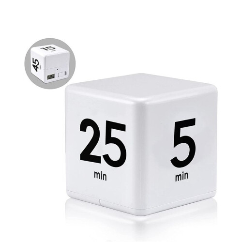 2X -Timer Kökstimer  Management Timer för Gravity Sensor Flip för Tidshantering och Nedräkning 25-5-45-15 Minuter 2