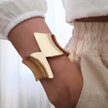 Glossy Irregular Cuff Open Bracelet Easy to Match Sparkling Hand Charm Jewelry Accessories for Woman & Girls Daily Party