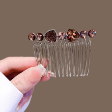 (Purple) Crystal Bridal Hair Comb for Princess Party