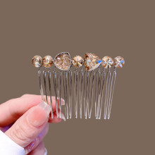(Champagne) Crystal Bridal Hair Comb for Princess Party