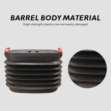 (37L barrel with lid English color box packaging) Collapsible Car Trash Bin 37L/18L Storage Box