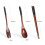 5X Wooden Flatware Set, Wooden Portable Set Chopsticks Spoon Fork Tableware Dinnerware with Black Twining Thread 9