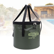 Faltbarer Stoff-Eimer mit Netzbeutel Grün 13,6 oz