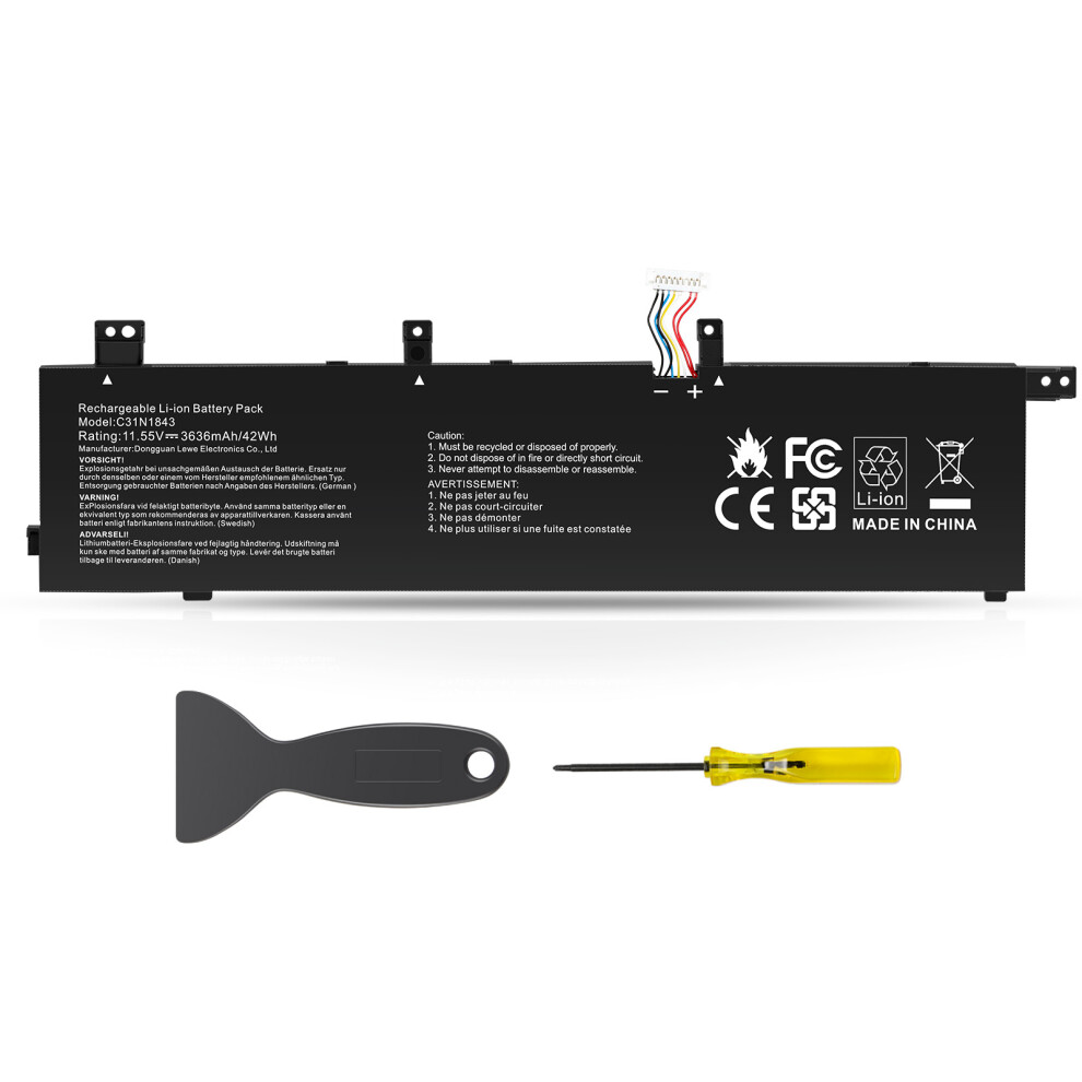 C31n1843 Laptop Battery For Asus Vivobook S14 S432fa S432fl Vivobook S15 S532 S532fa S532fl X432fa X432fl X432flc X532fa X532fl X532flc S432fa-Eb008t 6901489051580