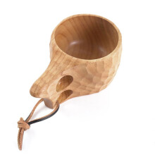 4 Tazas de Madera Hechas Una Mano de Estilo Nórdico, Tazas de Vino de Madera de 200Ml Tradicionales Finlandesas para Exteriores, Tazas de Café de