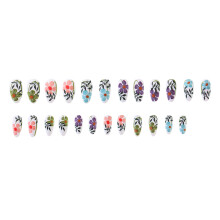Stage-Perform Fake Nails - White Matte, Comfort Wear