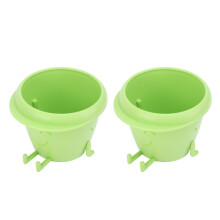 Maceta con cara sonriente, diámetro interior de 9 cm, 1111 cm, verde