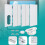 (4pcs air conditioning board, flat mouth interface) AC Window Vent Kit - Easy Install for Mobile AC 1