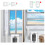 (3pcs air conditioning board, flat mouth interface) AC Window Vent Kit - Easy Install for Mobile AC 1