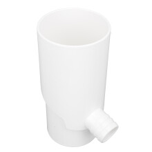 Desviador de agua de lluvia de 8 cm, sistema de bajantes de plástico para riego y acuario, blanco