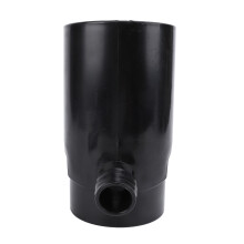 Desviador redondo para sistema de recogida de agua de lluvia de 10 cm negro 12.35 oz