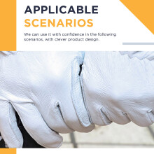 (XXXL (customization requires contact customer serv) Anti-Slip Leather Work Gloves for Gardening