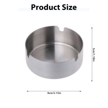 Stainless Steel Ash Tray, U-Shaped Grooves, Anti-Slip