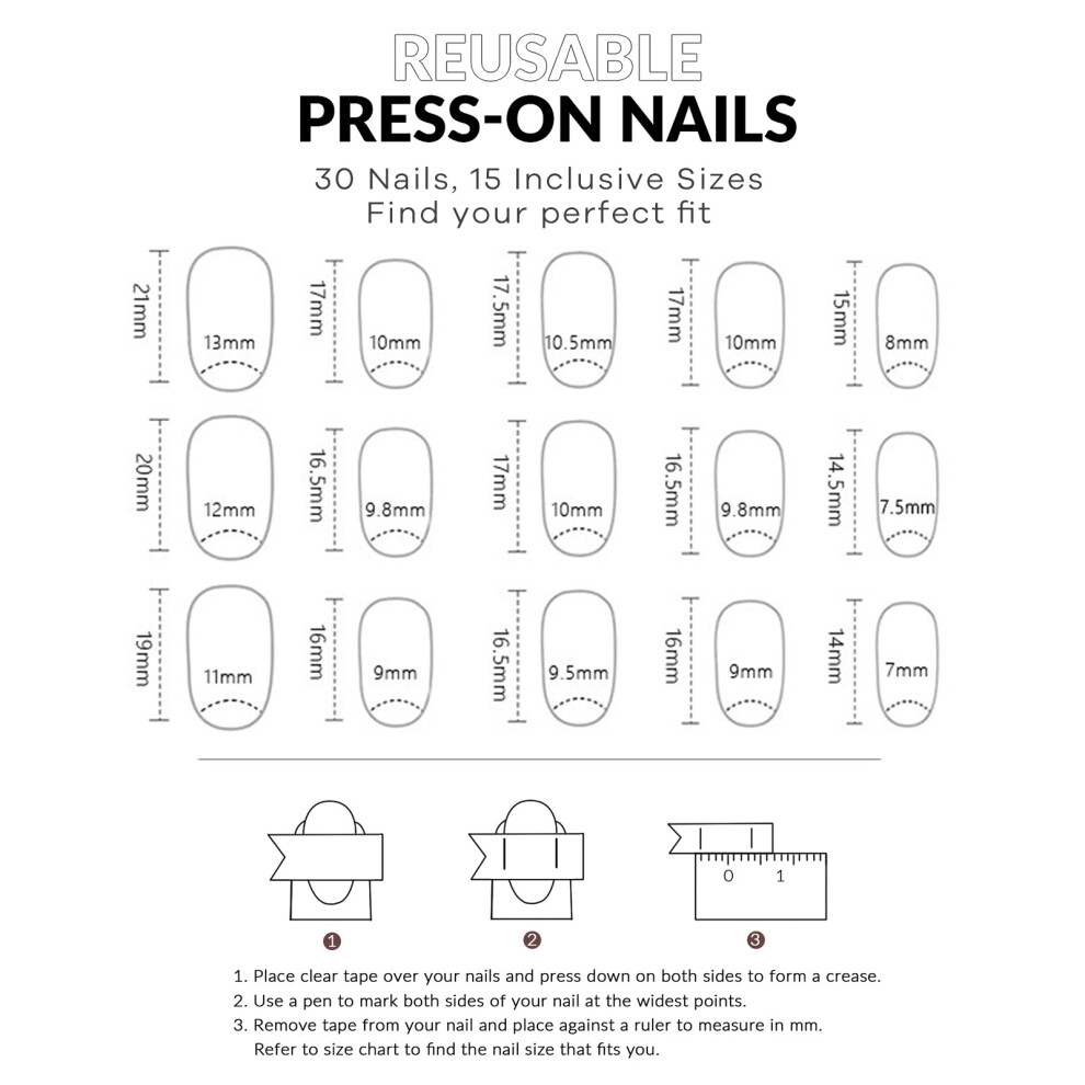 Dachuang Beauty 30Pcs French Leopard Press On Nails W/ Rhinestone Bow