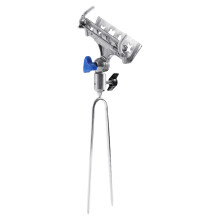 (Silver) Stainless Steel Bank Fishing Rod Holder - Durable Gift