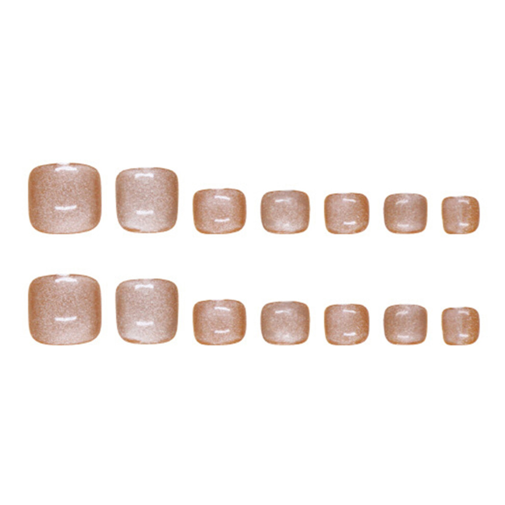 Dachuang Beauty Glossy Cat Eye False Nails - Reusable Salon Nail Art