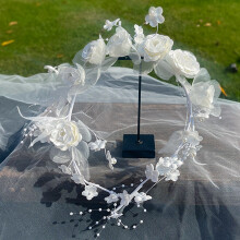 Bridesmaid Flower Crown - Color Preserving Fabric