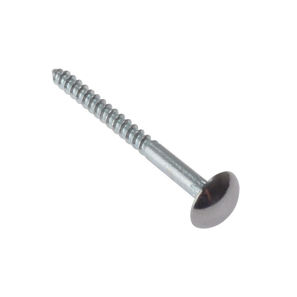 Forgefix Mirror Screws, Chrome Domed Top, Zp