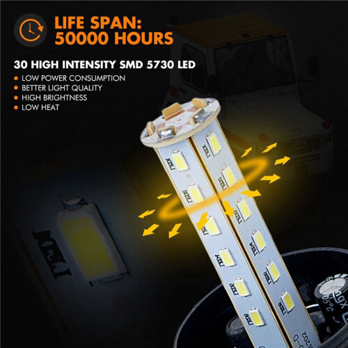 4X Forklift 30 LED Beacon Light Strobe Lamp Hazard Emergency Flashing Warning Amber 2