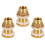 Solid Brass Bulkhead Fitting, 9 Sets 3/8 Inch Female 1/2 Inch Male Solid Brass Water Tank Connector Threaded with Ring 3