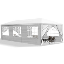 10'x30' Party Tent w/ 8 Sidewalls Waterproof Canopy Patio Wedding Gazebo