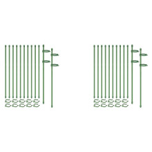 40 Pack Plant Support Stakes Adjustable Garden Single Stem Floral Flower Support Stake Plant Cage Support Rings