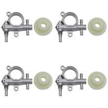 4Set 2500/3800 Chainsaw Spare Parts Chainsaw Oil Pump with Worm Drive Gear Fit for Chain Saw 25CC/38CC