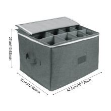 12-Wine Glass Storage Box with Dividers