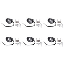 6X 10V-80V Vehicle LED Warning Signal Lamp Forklift Truck Work Spot Safety Light Car 20W Industrial Safety Lamp