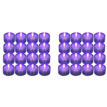 24Pcs Submersible LED Light, Waterproof Flameless Candle Tea Lights,Underwater Battery Operated Seasonal Festival