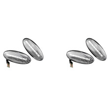 4x Auto LED Indicatore di Direzione Laterale Dinamico Lampada di Segnalazione per Qashqai J10 X-Trail T31 Cubo Juke Leaf Micra Bianca