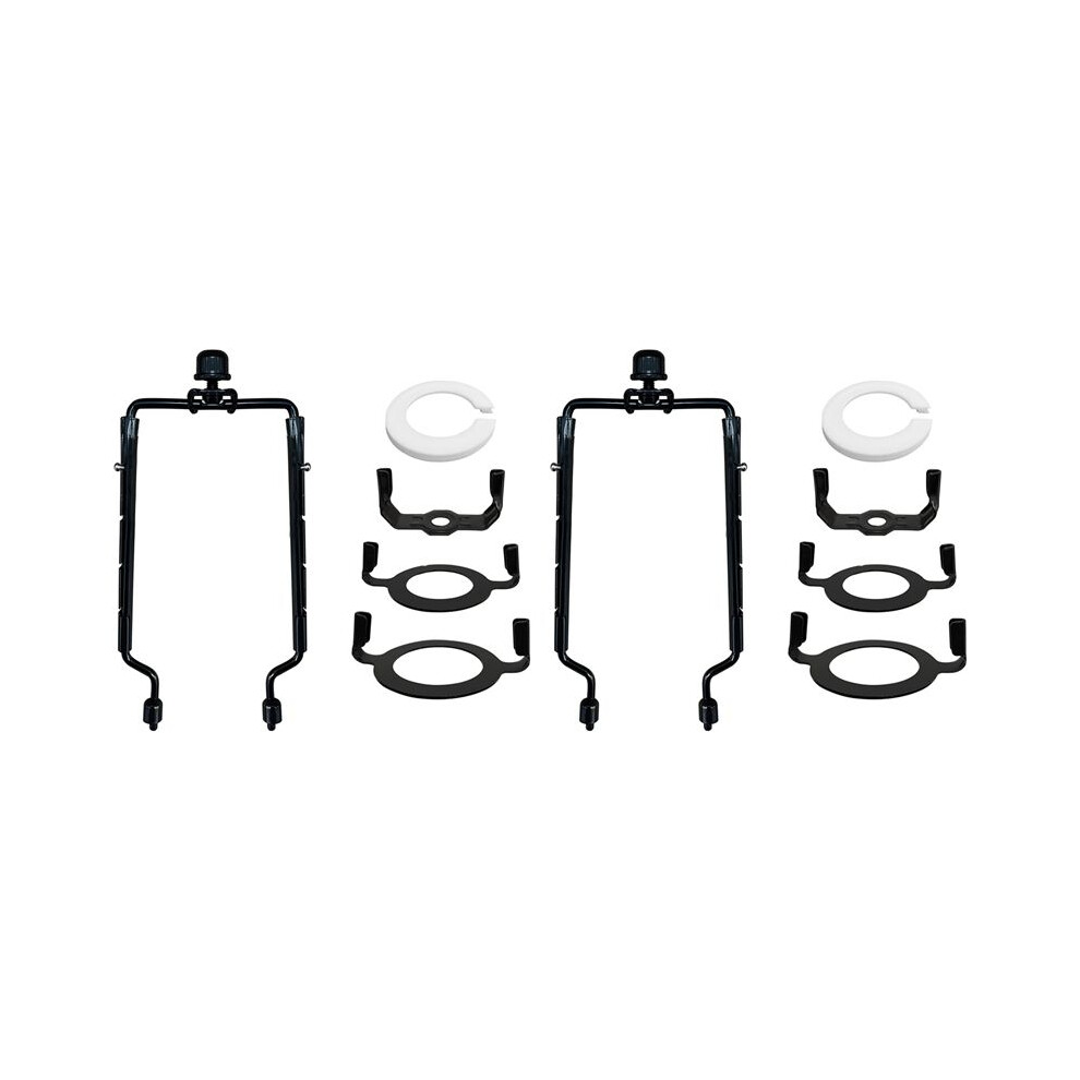 2Pcs 7Inch Lamp Shade Harp Holder Adjustable Lamp Harp Kit E14,E26,E27 Light Base Adapter Black Horn Lampshade Bracket 6031616293412