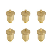 6X Brass Automatic Air Vent Valve 1/2 Inch Male Thread for Solar Water Heater Pressure Relief Valve Tools Air Vent Valve