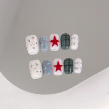 (S) Vintage Star Acrylic Nails - 10Pcs Matte Tips