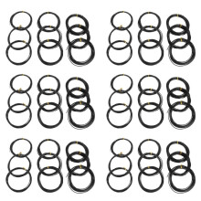 54 Rollen Bonsaidraden Geanodiseerd Aluminium Bonsaitrainingsdraad met 3 Maten (1,0 Mm, 1,5 Mm, 2,0 Mm), Totaal 147 Voet (Zwart)