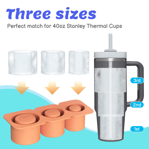 (Orange) Lid Ice Cube Tray for Whiskey Cocktails 1
